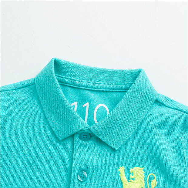 Junior 3D Lion Multi-Color Embroidery Polo | GIORDANO Online Store | Poloshirts
