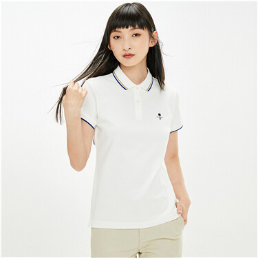 Women Classic Embroidery Polo