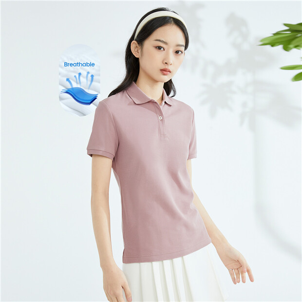 Slim short sleeve pique polo shirt GIORDANO Online Store