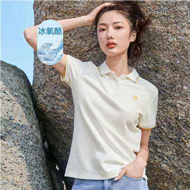 【Online Exclusive】High-tech cooling embroidery polo shirt