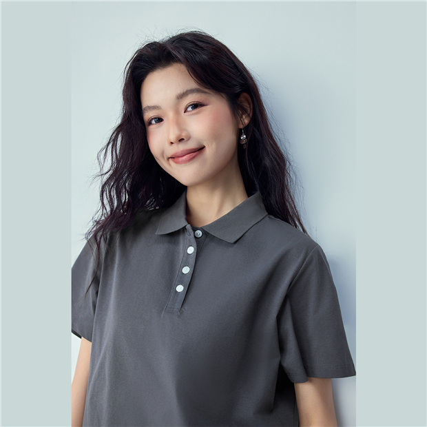 Cooling fake two-piece short sleeve polo shirt | GIORDANO Online Store