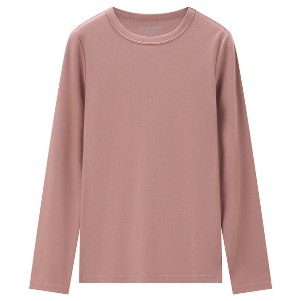 Cotton crewneck long sleeve tee | GIORDANO Online Store