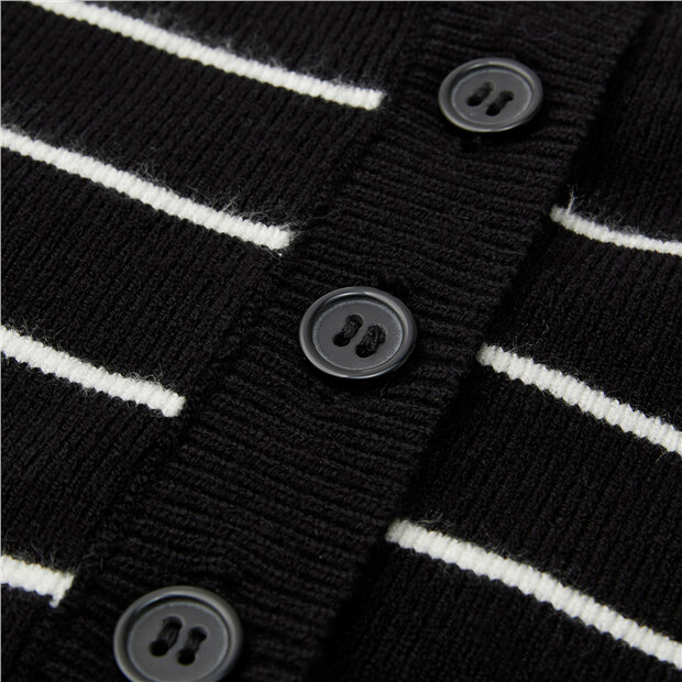 Button half placket online striped pullover