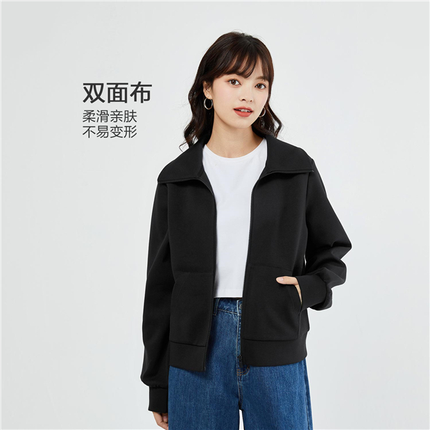 Kanga pockets loose sweat jacket | GIORDANO Online Store