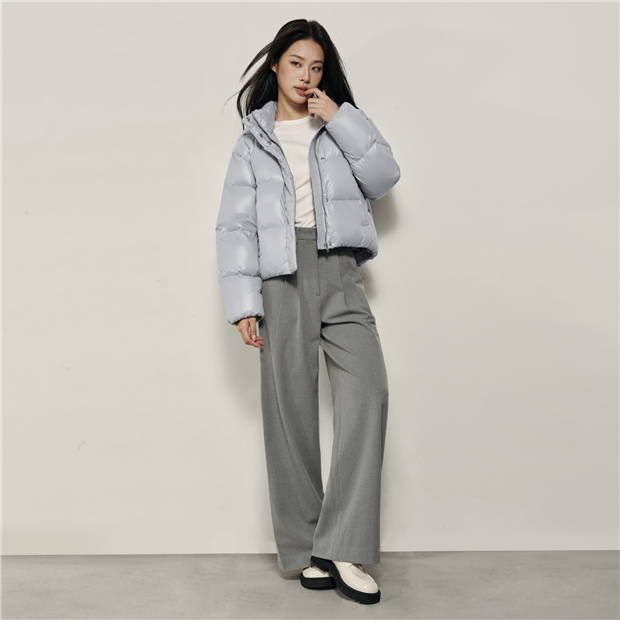 Women's Korea Collection Detachable Hood Duck Down Jacket