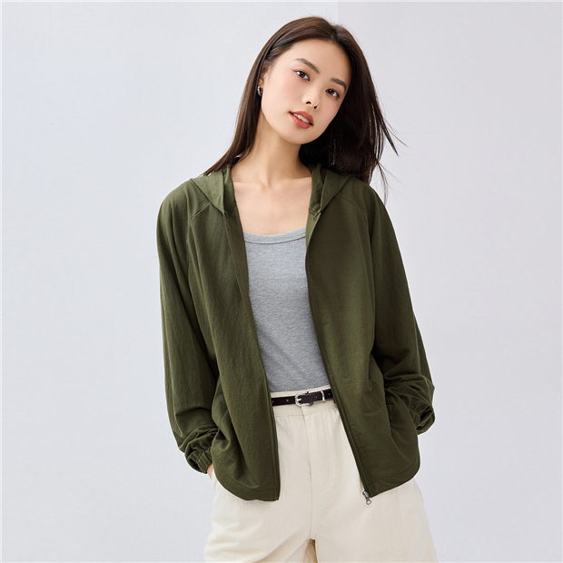 Anti-mosquito raglan sleeve sweat hoodie jacket | GIORDANO Online