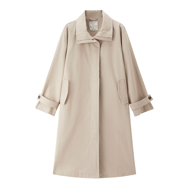 Exclusive Online】 Women's Cotton big collar mid-length coat