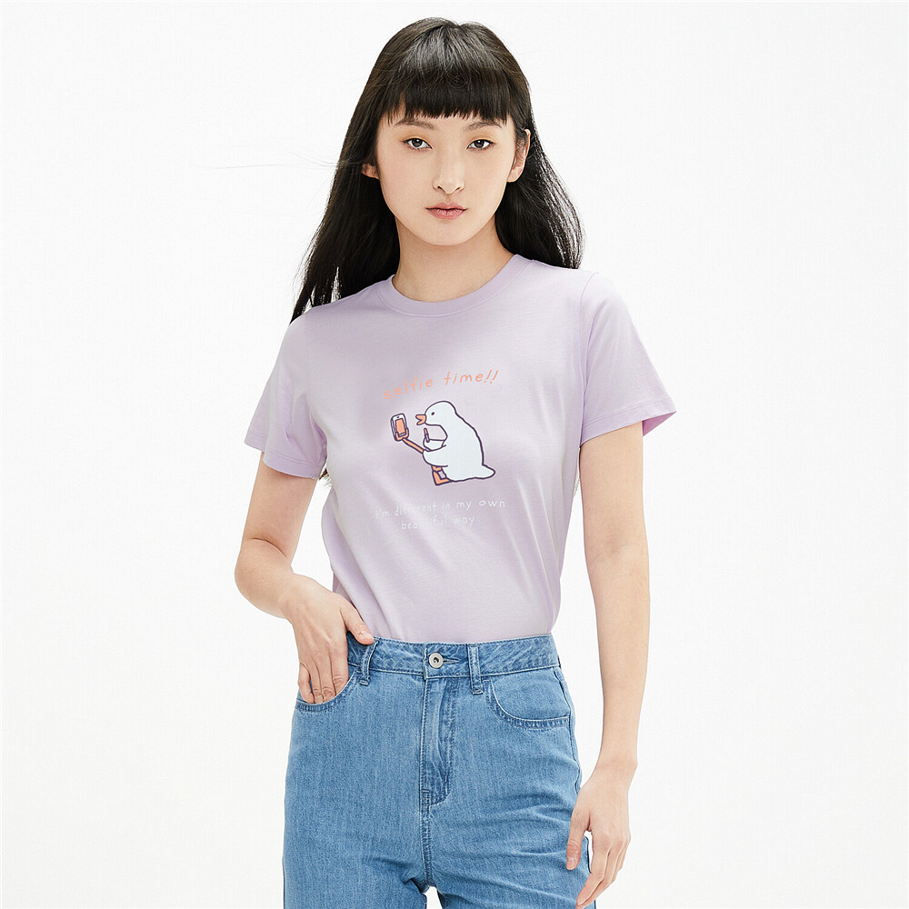 女裝純棉小動物印花短袖t恤 Giordano佐丹奴網上商店