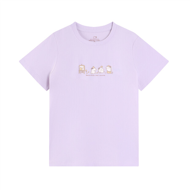 เสื้อยืดผู้หญิง, Women's Cotton Comfort Printed Tee, GIORDANO Online  Store