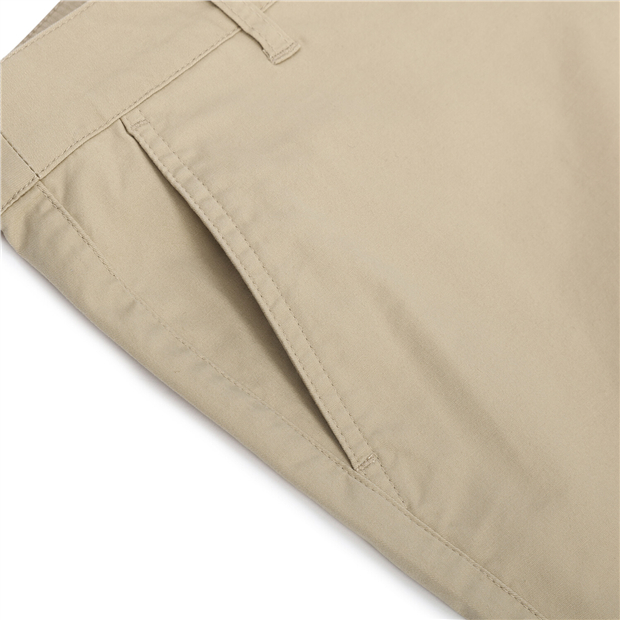 Women's Twill Mid-Rise Slim Fit Pocket Shorts (180 Elastic Waistband)