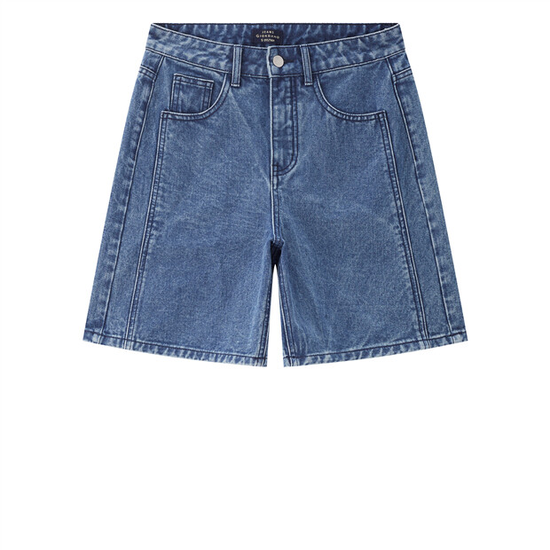 Exposed pocket denim sales shorts