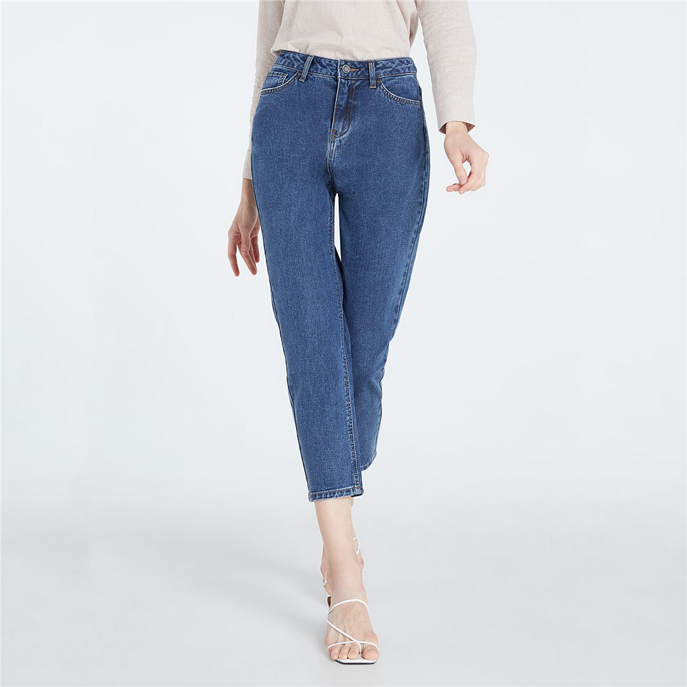 กางเกงยีนส์เอวสูงผู้หญิง | Women's High-waist Denim Pants | GIORDANO ...