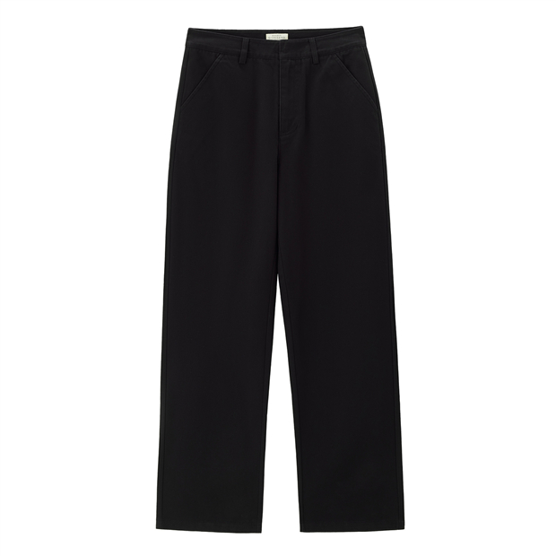 100% Cotton hidden button straight pants | GIORDANO Online Store