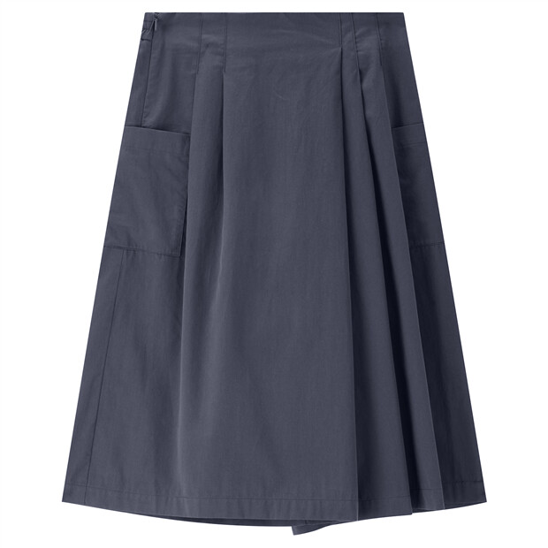 Big pockets half elastic waist skirt pants | GIORDANO Online
