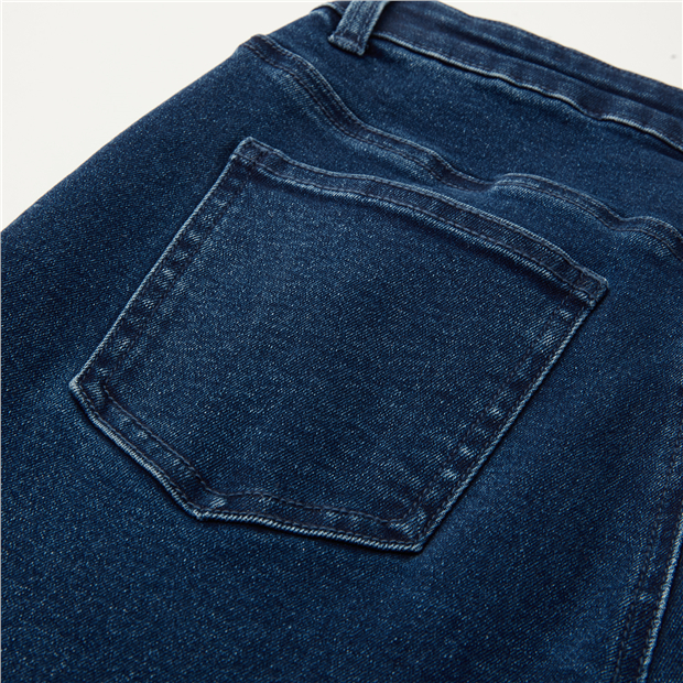 Washed Slit Leg Tight Stretch Denim Leg Ankle Length Pants