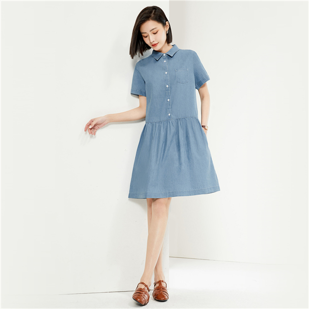 【送料&関税込】SportMax Denim Fiorito Shirt Dress Sportmax FIORITO - Denim dress - midnight blue/blue