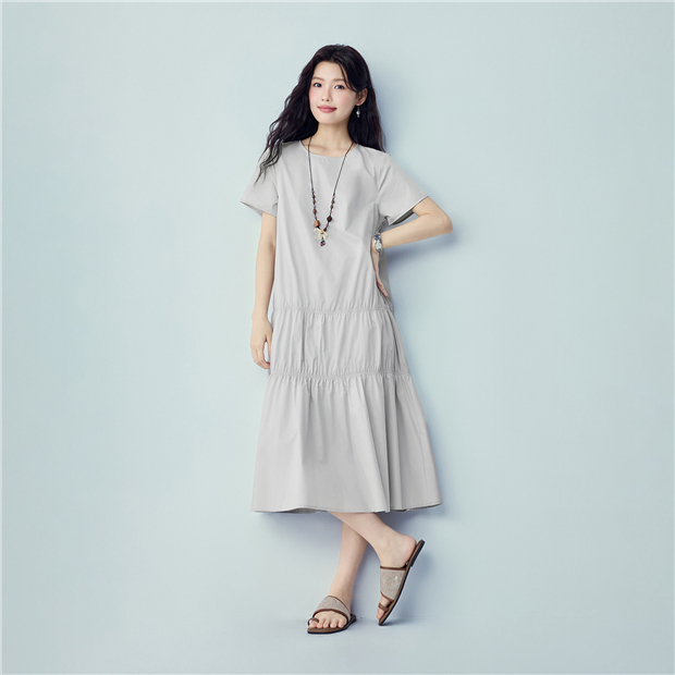 white christmas dresses Women Multi Printed Pure Cotton Fit & Flared Ethnic Dress – Rain & Rainbow main image 0