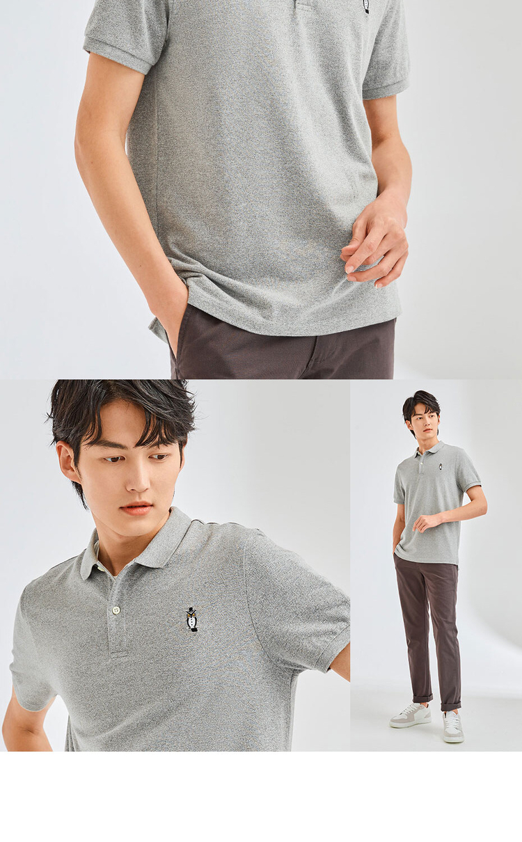 Owl embroidery polo sleeve stretch Store Online GIORDANO | shirt short