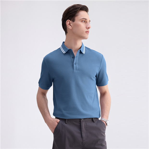 Ice cooling contrasting short sleeve polo shirt | GIORDANO Online