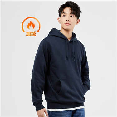 Kanga pocket fleece-lined drawstring hoodie