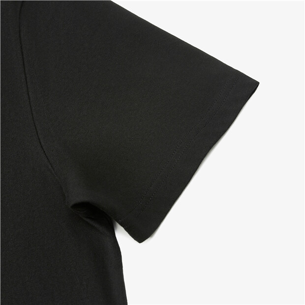 100% Cotton mock neck short sleeve tee | GIORDANO Online Store
