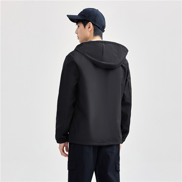 Composite Fleece Jacket Bone Breaking Pocket Hooded Soft