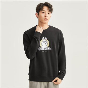 CNY rabbit print crewneck sweatshirt