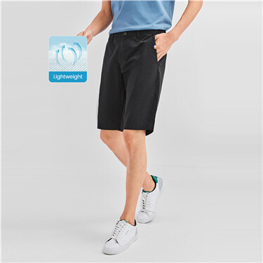 Stretchy mid rise lightweight shorts