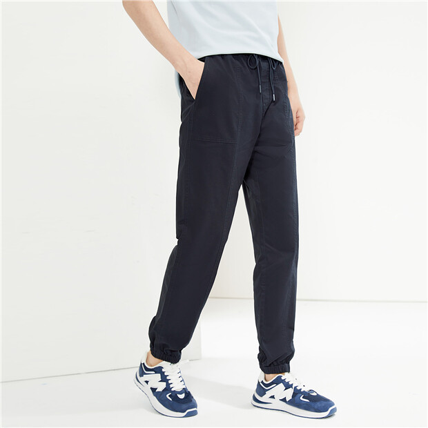 ★E.B.M★ Shirring detail basic jogger pants EMO5WPT120 Side Shirring Detail Jogger Pants: Off White / Small – SKYZ