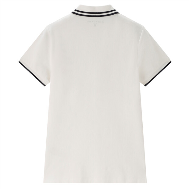 Short Sleeve Banded Bottom Polo Shirt [OH011-9611-WHITE]