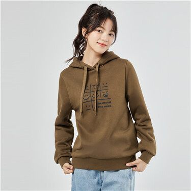 78.76% OFF on GIORDANO Brown Women's Advance Bravely French Terry Boyfriend  Fit Hoodie