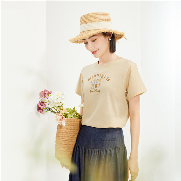 beyondclosetのNormand Big Print Cotton Short Sleeve T 全3色 100% Cotton comic print short sleeve tee | GIORDANO Online Store