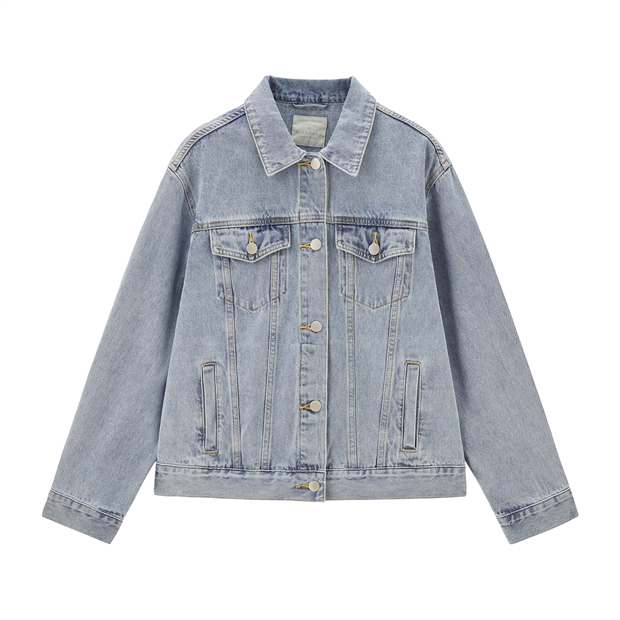 Multi-pocket loose denim jacket | GIORDANO Online Store