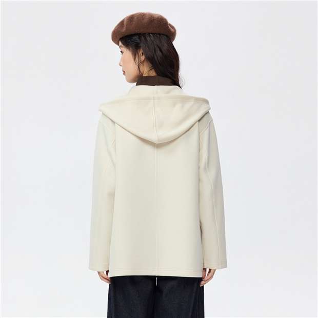 Concealed placket double pockets hooded jacket | GIORDANO Online Store