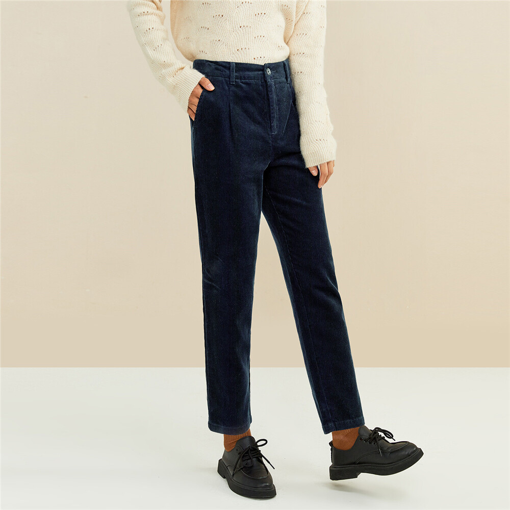 Mid-rise corduroy pants | GIORDANO 