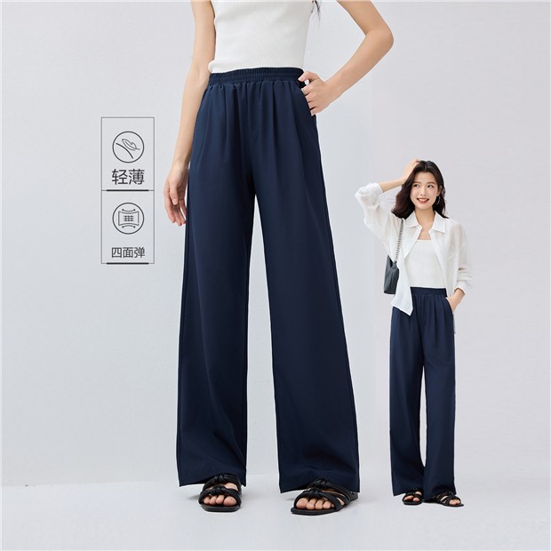 SLDO. 4WAY STRETCH パンツ/DARK NAVY BOSS - Packable slim-fit trousers with four-way stretch - Dark Blue