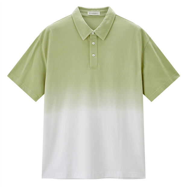 Online Exclusive 100 Cotton gradient short sleeve polo shirt GIORDANO Online Store