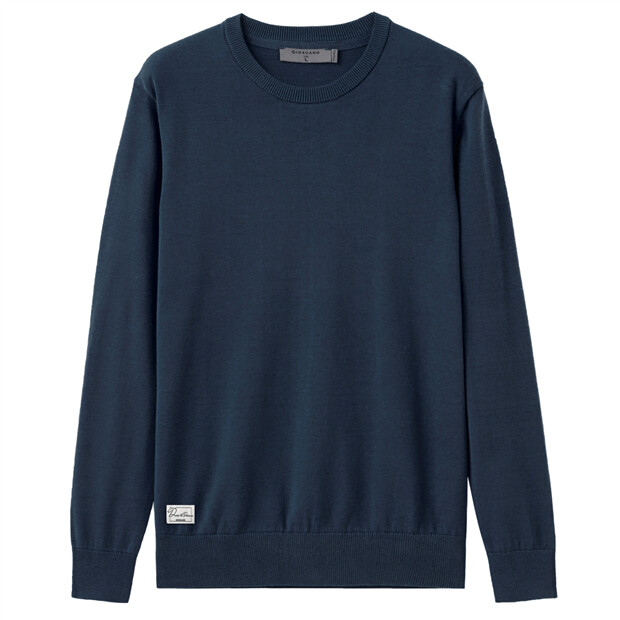 Combed embroidery crewneck knitwear | GIORDANO Online Store 