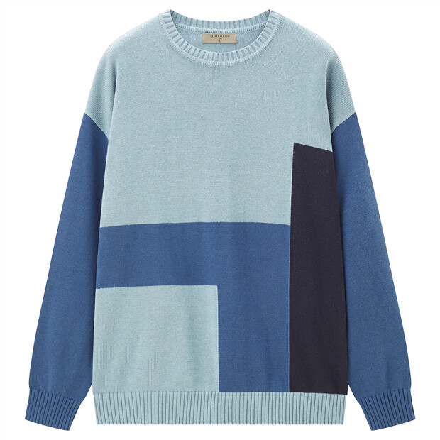 Men's Colorblock Crewneck Pullover Sweater | GIORDANO Online Store