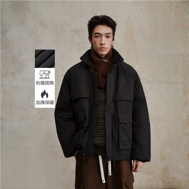 Online Exclusive】 Men's Cotton Workwear Stand Collar Jacket