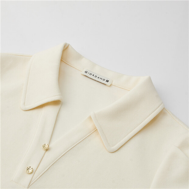 ★UMBRO★ HBL BLOKE OG Waffle Short Sleeve Collar T-Shirt Iv 0946. Waffle Knit Oversized Tee - Cream – ASRV