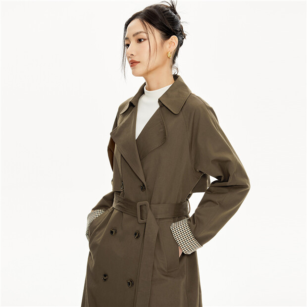 Lapel collar trench on sale coat