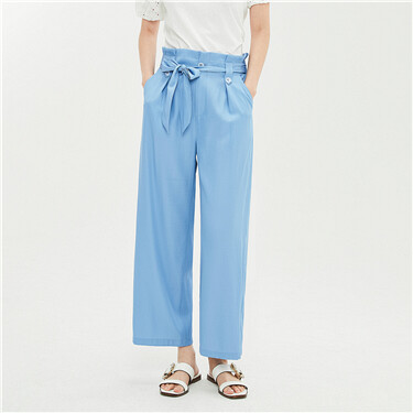 Elasitc bud waist wide Leg Pants