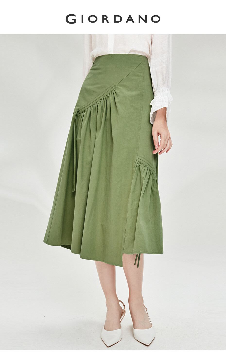 mid length pleated skirts size chart